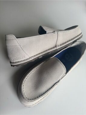 Birkenstock Utti Slip-On Suede Loafers Mules Light Gray 38EU 7 US Women’s NWOB